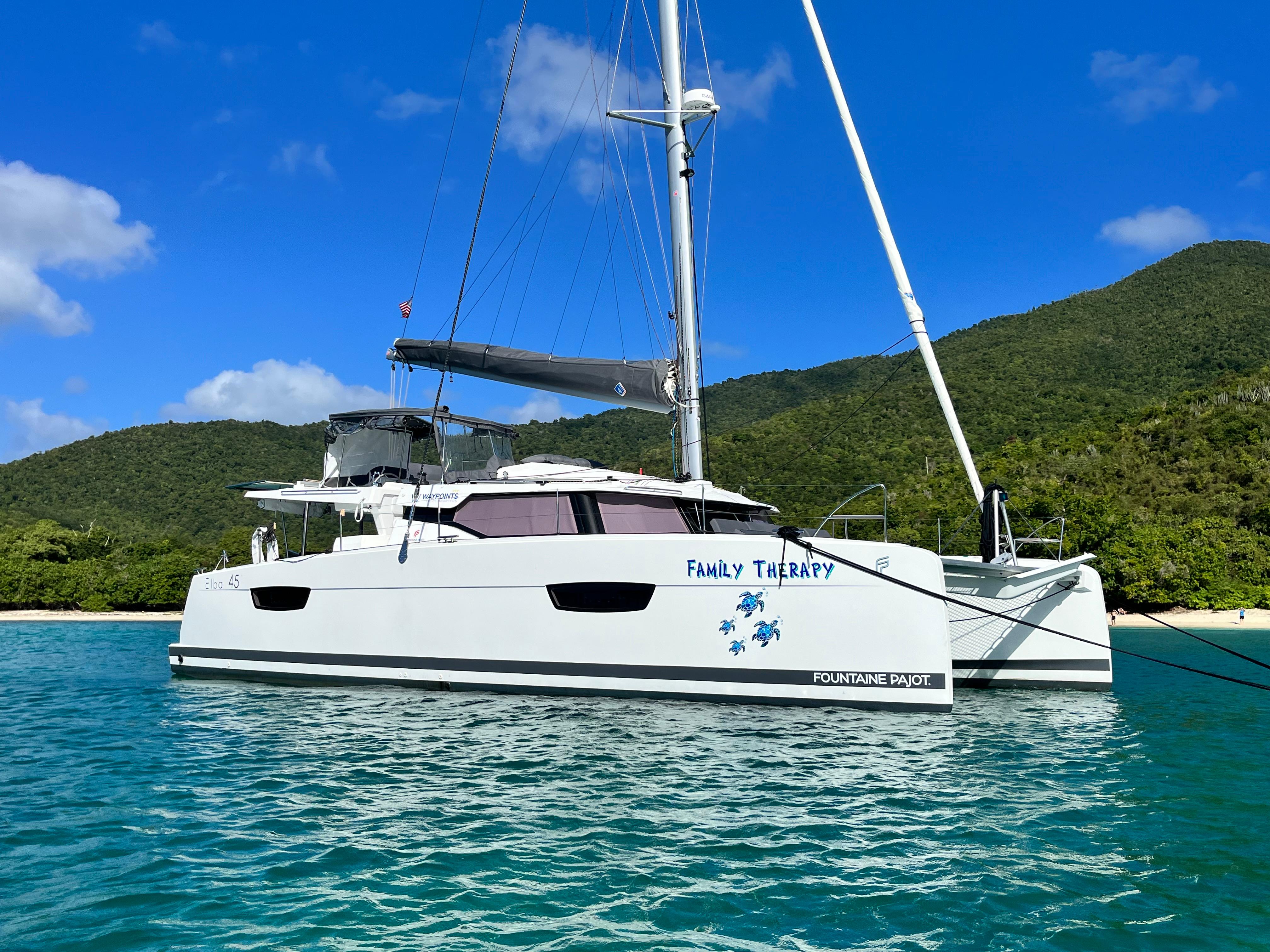 Family Therapy 2023 Fountaine Pajot Elba 45 Yacht For Sale in charlotte amalie Family Therapy 2023 Fountaine Pajot Elba 45 Yacht For Sale in charlotte amalie