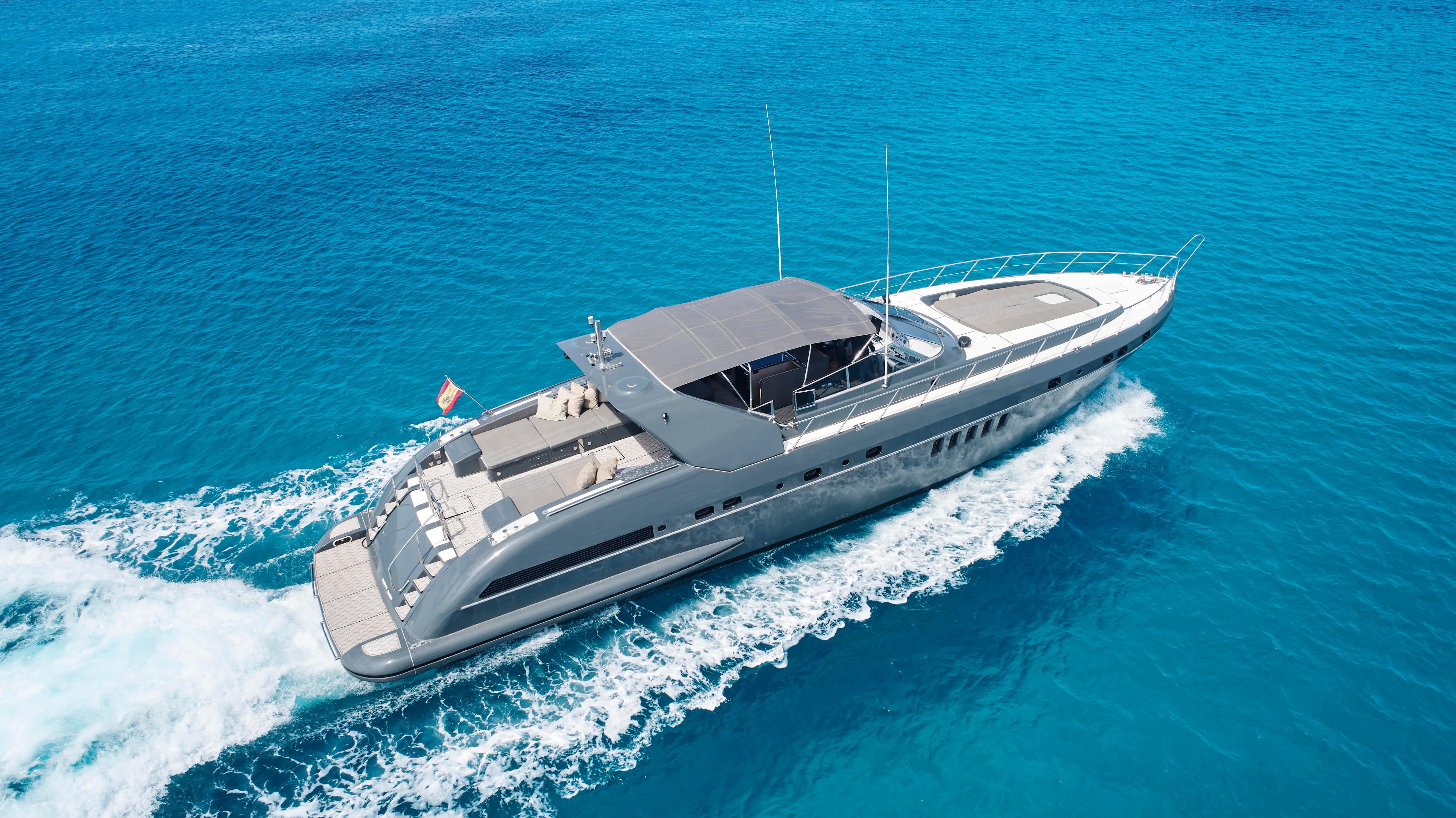 Happy Hour 2004 Mangusta 80 Open Yacht For Sale in Puerto Banus ES-MA Happy Hour 2004 Mangusta 80 Open Yacht For Sale in Puerto Banus ES-MA