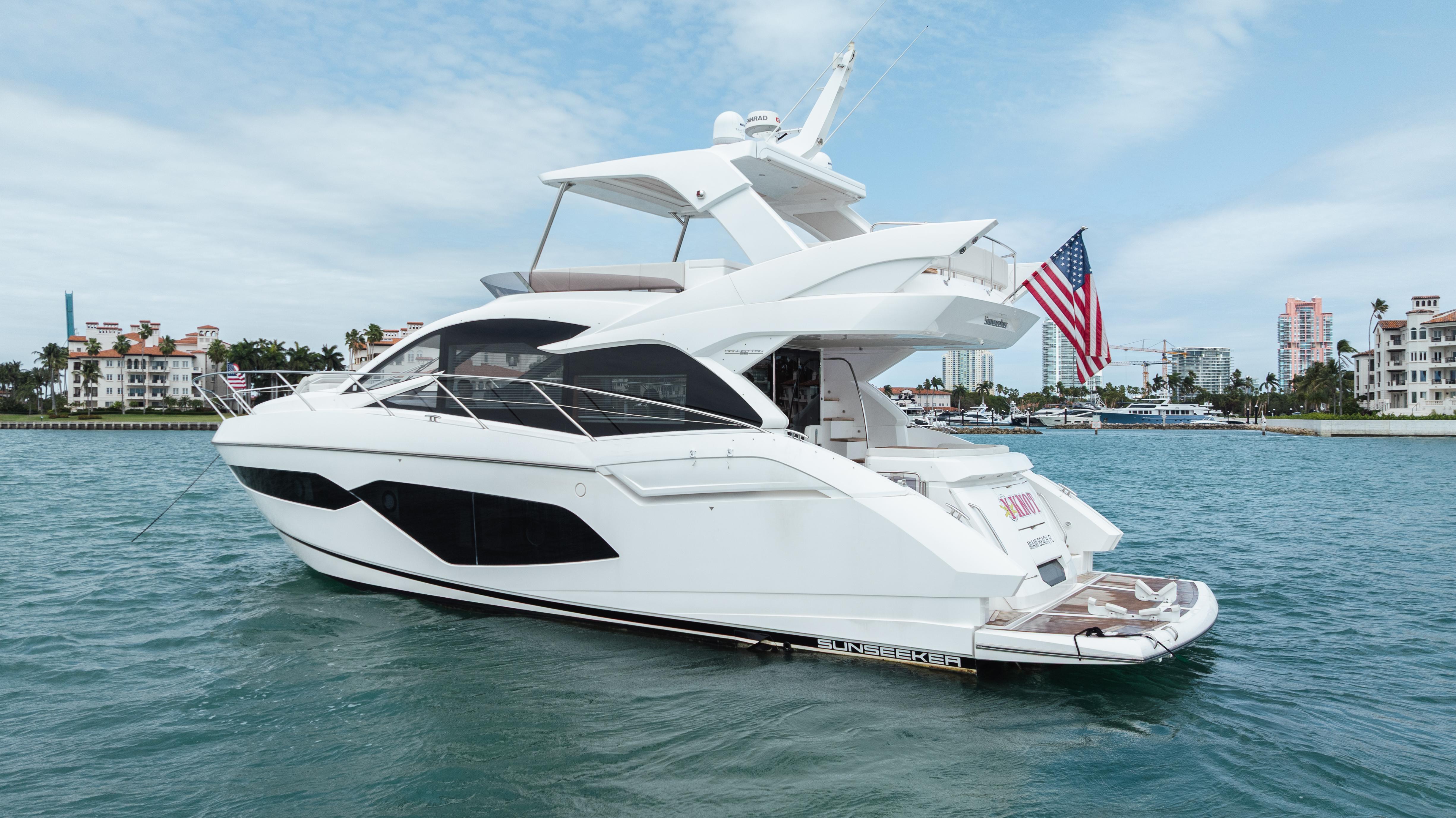 Why Knot 2020 Sunseeker 52 Manhattan Yacht For Sale in Miami Beach FL Why Knot 2020 Sunseeker 52 Manhattan Yacht For Sale in Miami Beach FL